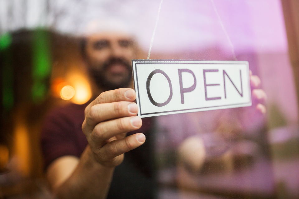 open sign
